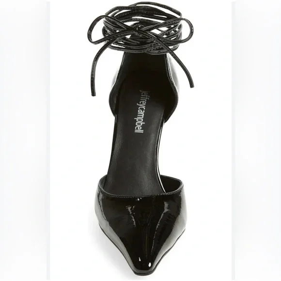 Jeffrey Campbell Demi d'Orsay pump in Black Patent finish with gold- tone Heels - Picture 13 of 15